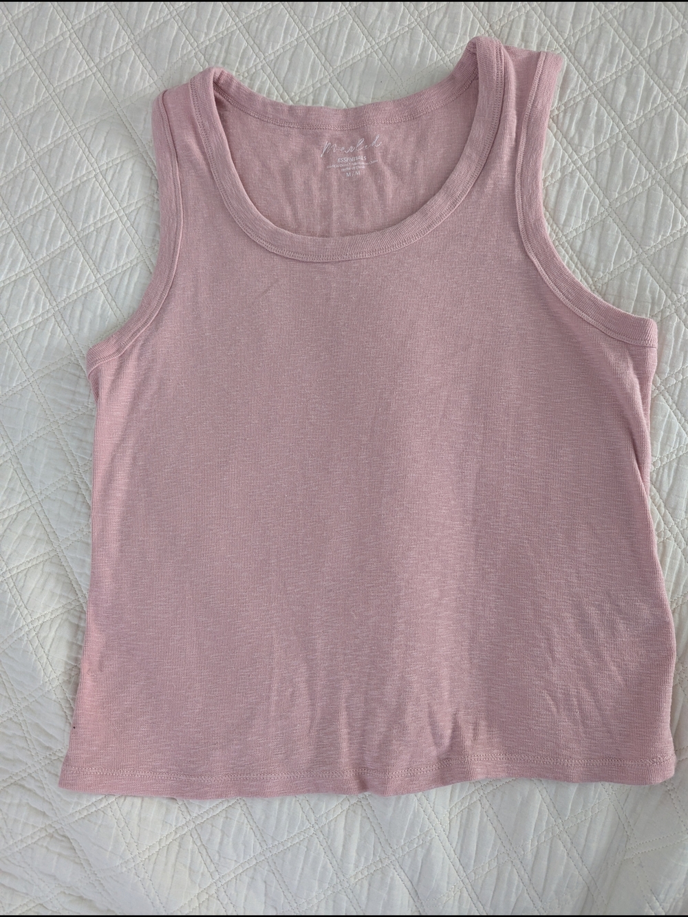 Women's Pretty Scoop Neck Tank Top - Soft Pink